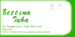 bettina tuba business card